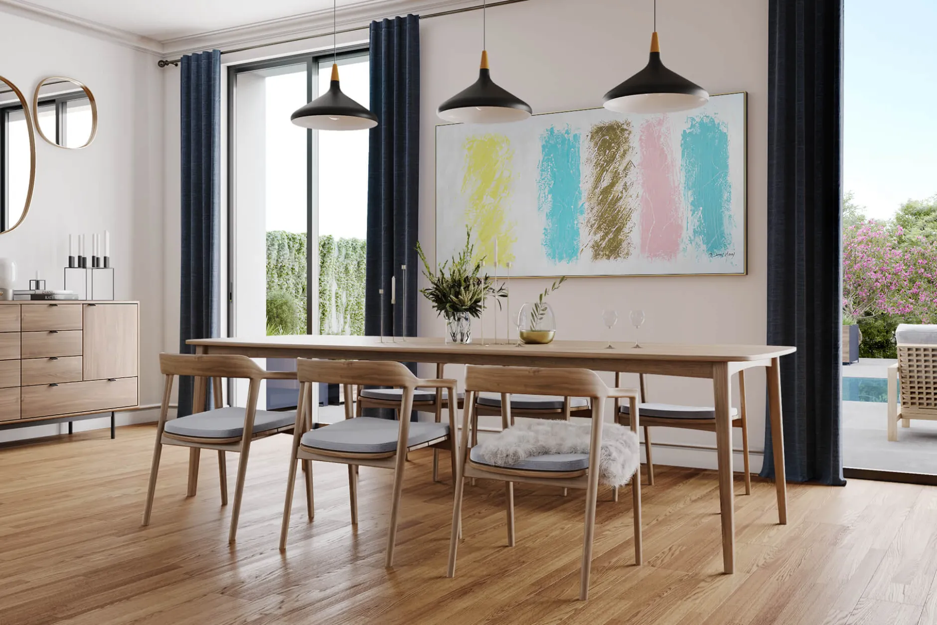 XXL Öl Gemälde 'Pastel Swatches' | Handgemaltes Unikat