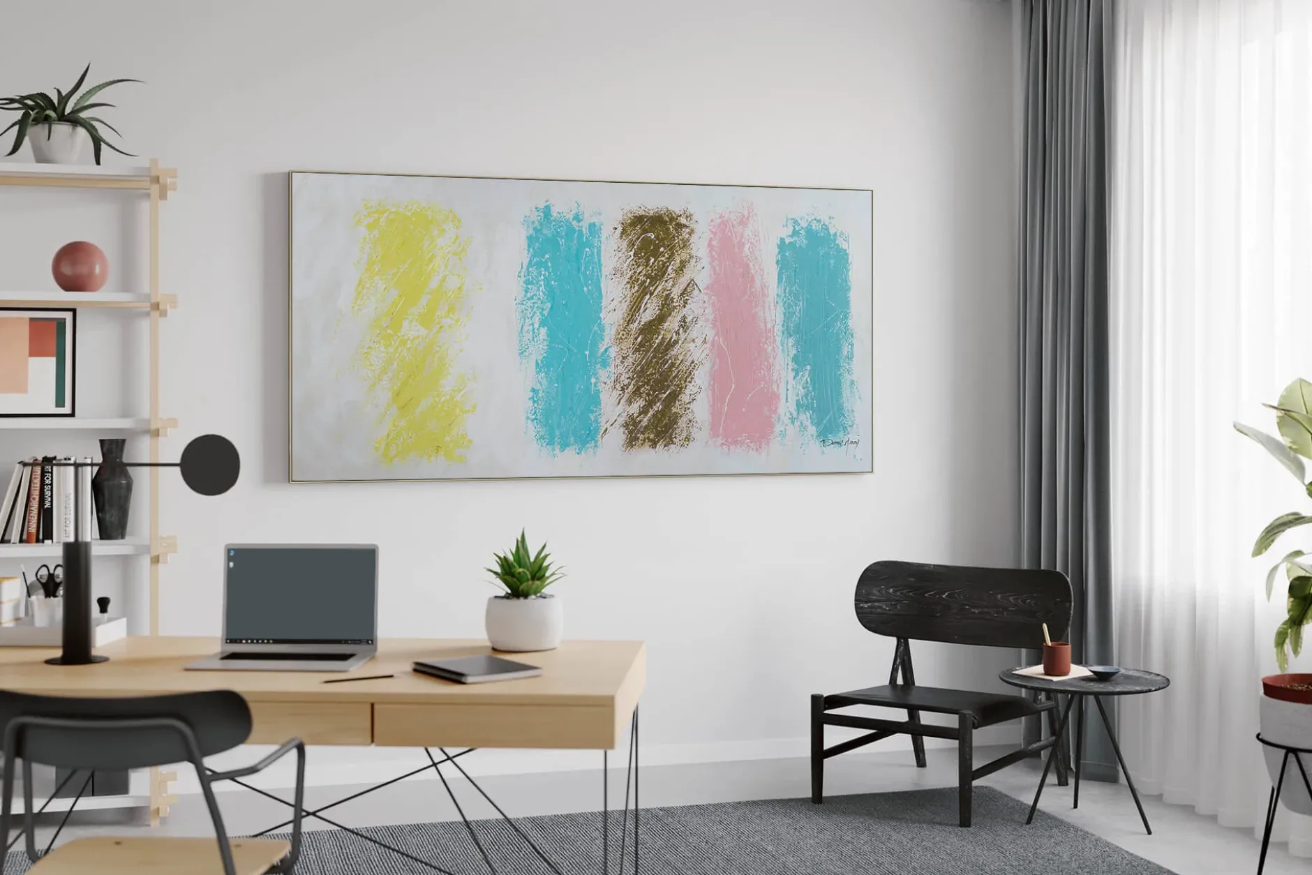 XXL Öl Gemälde 'Pastel Swatches' | Handgemaltes Unikat