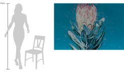 XXL Öl Gemälde 'Petite Protea' | Handgemaltes Unikat