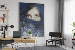 XXL Öl Gemälde 'Piercing Gaze' | Handgemaltes Unikat