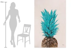 XXL Öl Gemälde 'Pineapple Love' | Handgemaltes Unikat