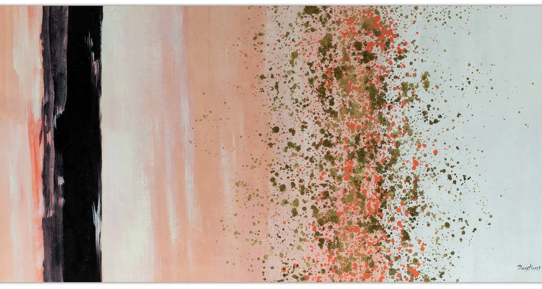 XXL Öl Gemälde 'Pink Blooming' | Handgemaltes Unikat