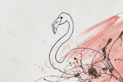 XXL Öl Gemälde 'Pink Flamingo' | Handgemaltes Unikat