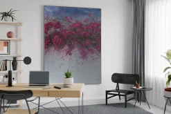 XXL Öl Gemälde 'Pink Glow' | Handgemaltes Unikat