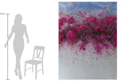 XXL Öl Gemälde 'Pink Glow' | Handgemaltes Unikat