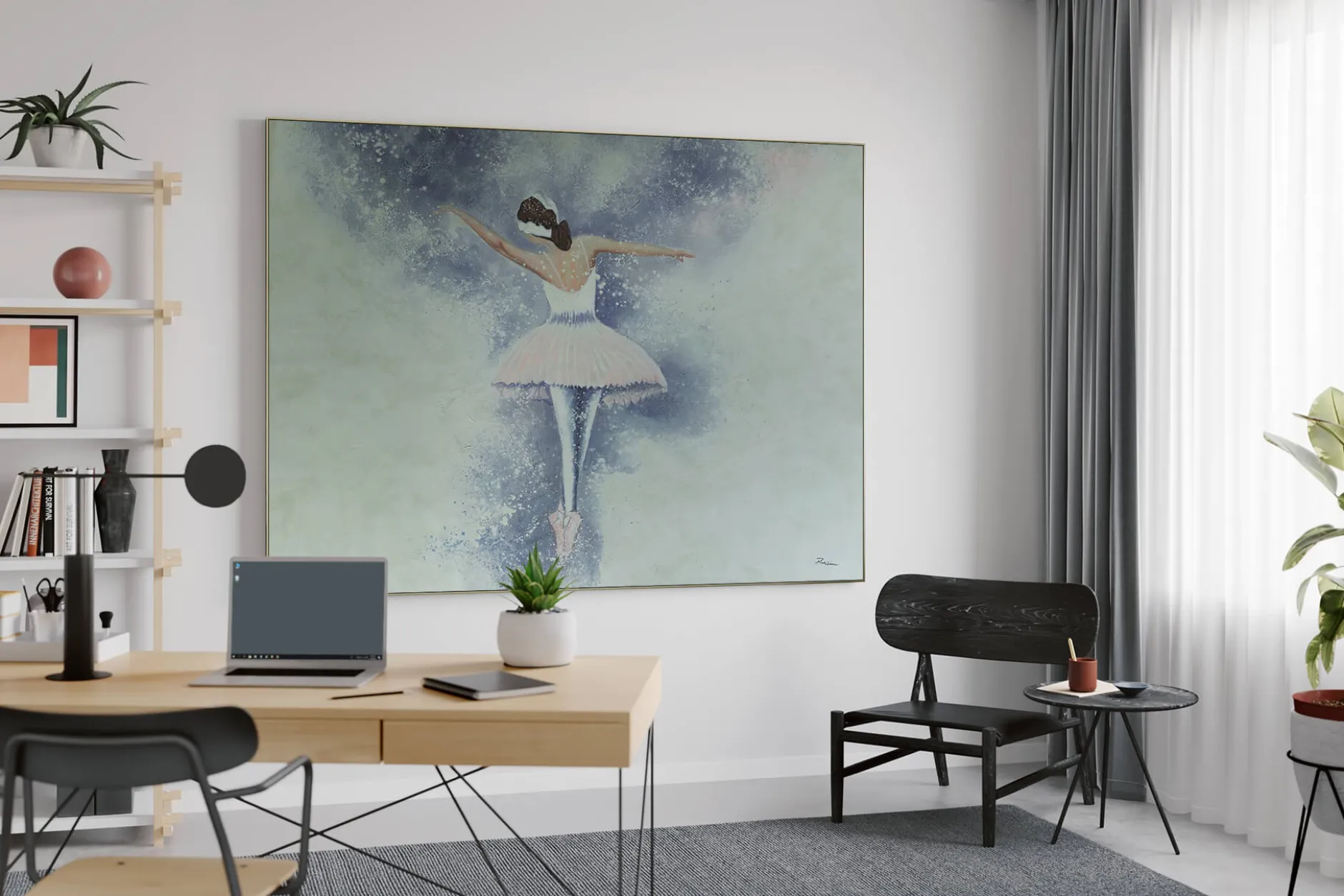 XXL Öl Gemälde 'Pirouette Perfection' | Handgemaltes Unikat