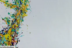 XXL Öl Gemälde 'Pluie colorée' | Handgemaltes Unikat