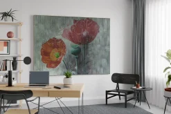 XXL Öl Gemälde 'Poppy Family' | Handgemaltes Unikat