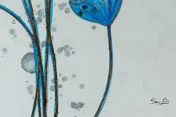 XXL Öl Gemälde 'Poppy in Blue' | Handgemaltes Unikat