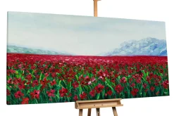 XXL Öl Gemälde 'Poppy Sea' | Handgemaltes Unikat