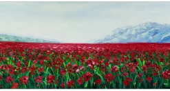 XXL Öl Gemälde 'Poppy Sea' | Handgemaltes Unikat