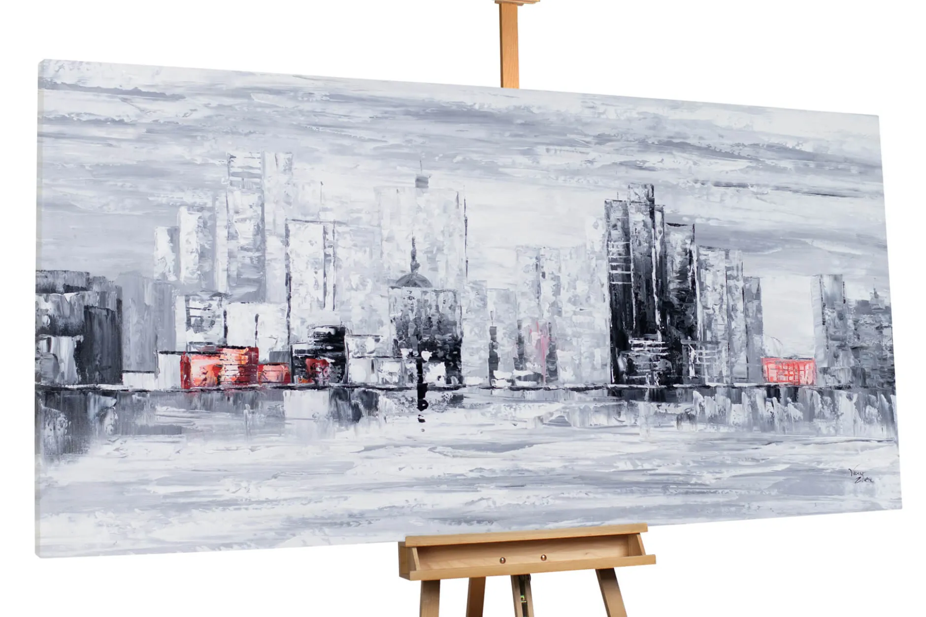 XXL Öl Gemälde 'Portrait der Stadt' | Handgemaltes Unikat