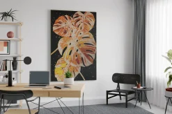 XXL Öl Gemälde 'Powerblume' | Handgemaltes Unikat