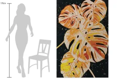 XXL Öl Gemälde 'Powerblume' | Handgemaltes Unikat