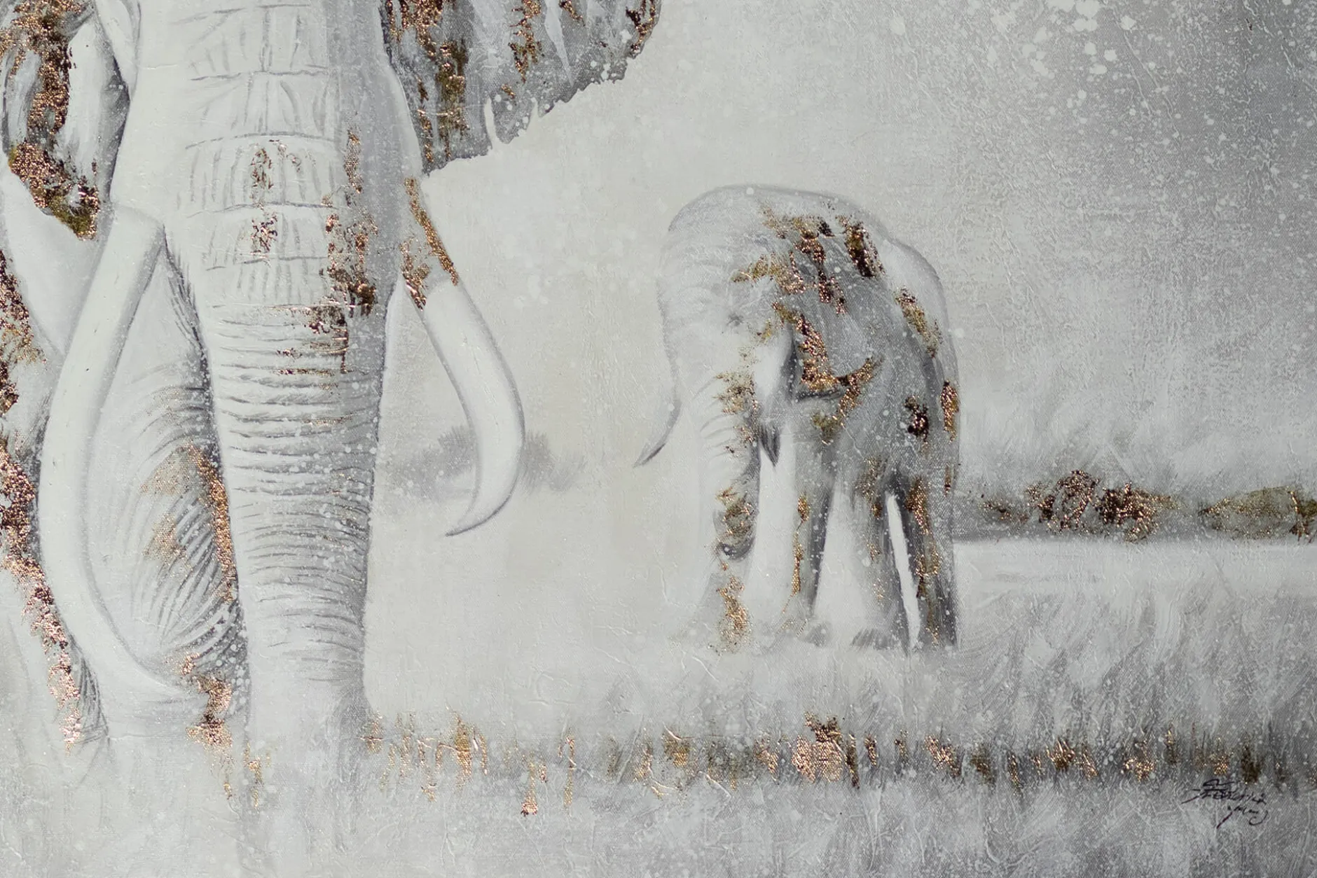 XXL Öl Gemälde 'Precious Wildlife' | Handgemaltes Unikat