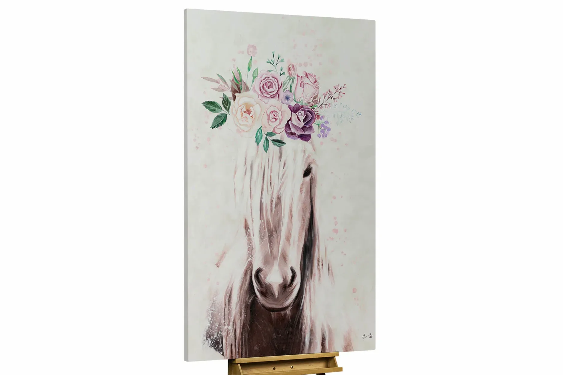 XXL Öl Gemälde 'Princess of Ponies' | Handgemaltes Unikat