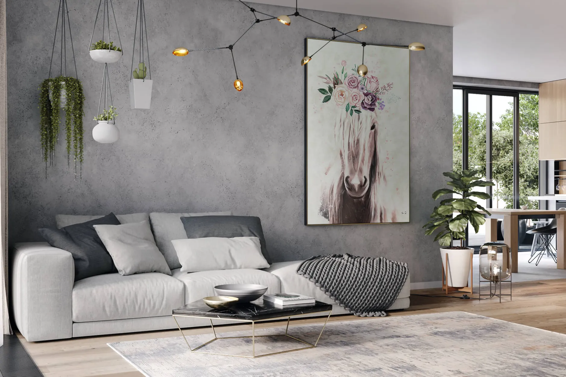 XXL Öl Gemälde 'Princess of Ponies' | Handgemaltes Unikat
