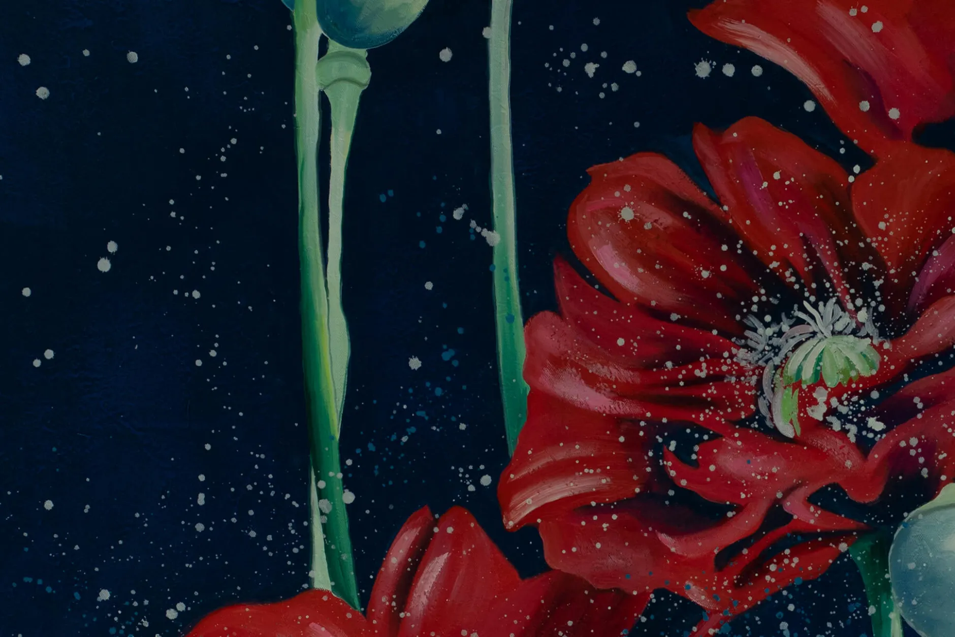 XXL Öl Gemälde 'Pristine Poppies' | Handgemaltes Unikat