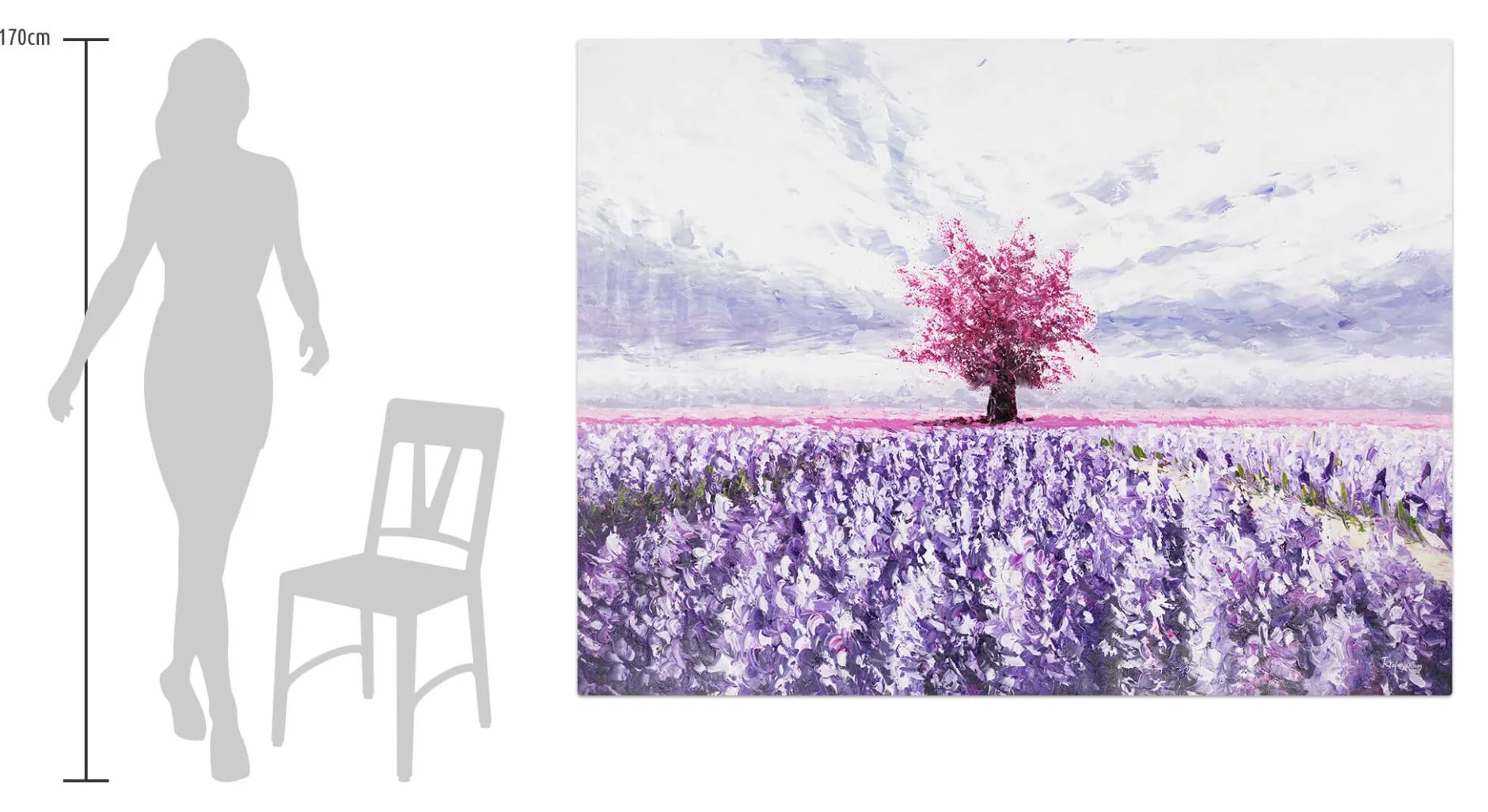 XXL Öl Gemälde 'Purple Explosion' | Handgemaltes Unikat