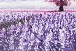 XXL Öl Gemälde 'Purple Explosion' | Handgemaltes Unikat