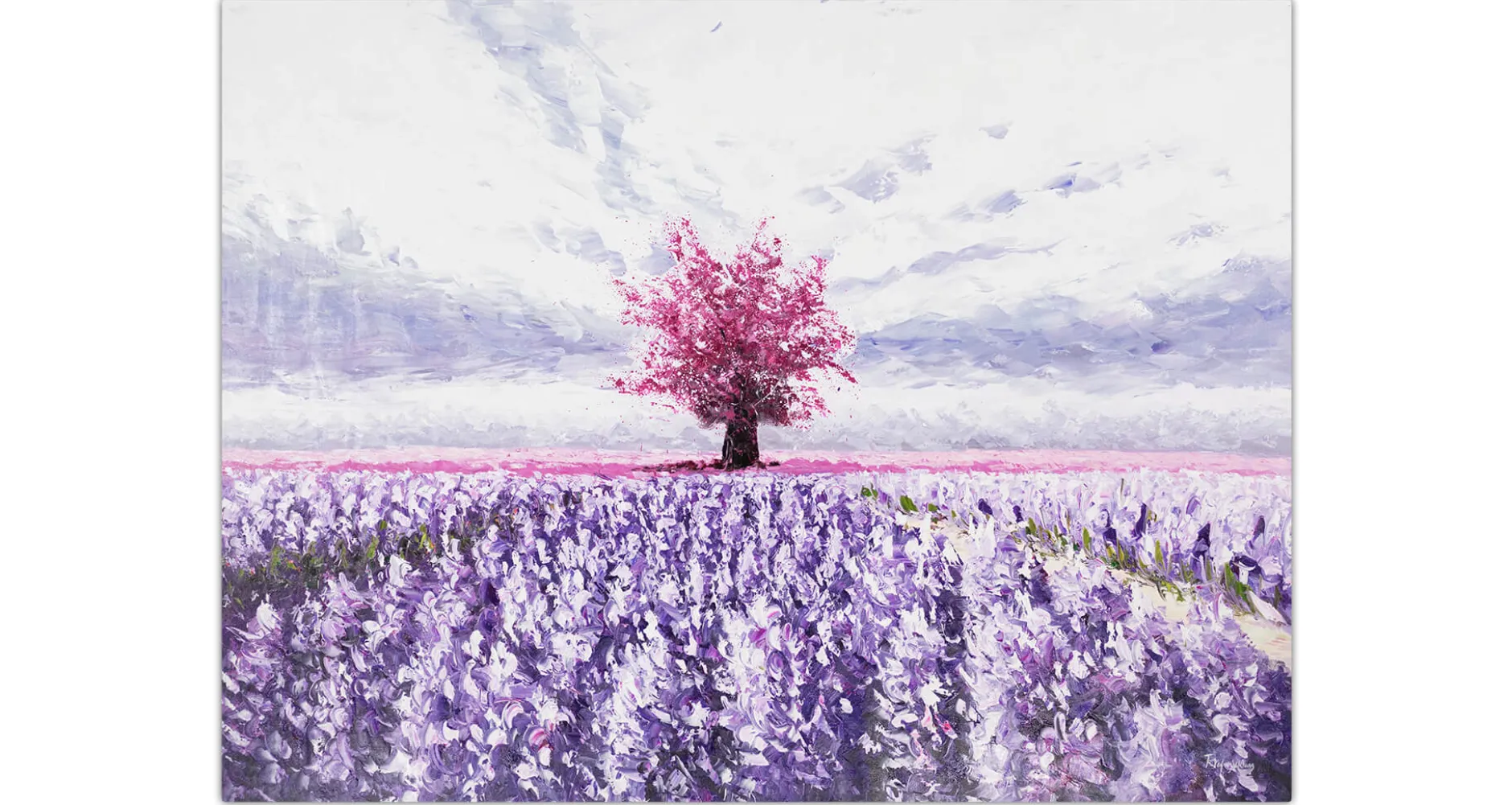 XXL Öl Gemälde 'Purple Explosion' | Handgemaltes Unikat
