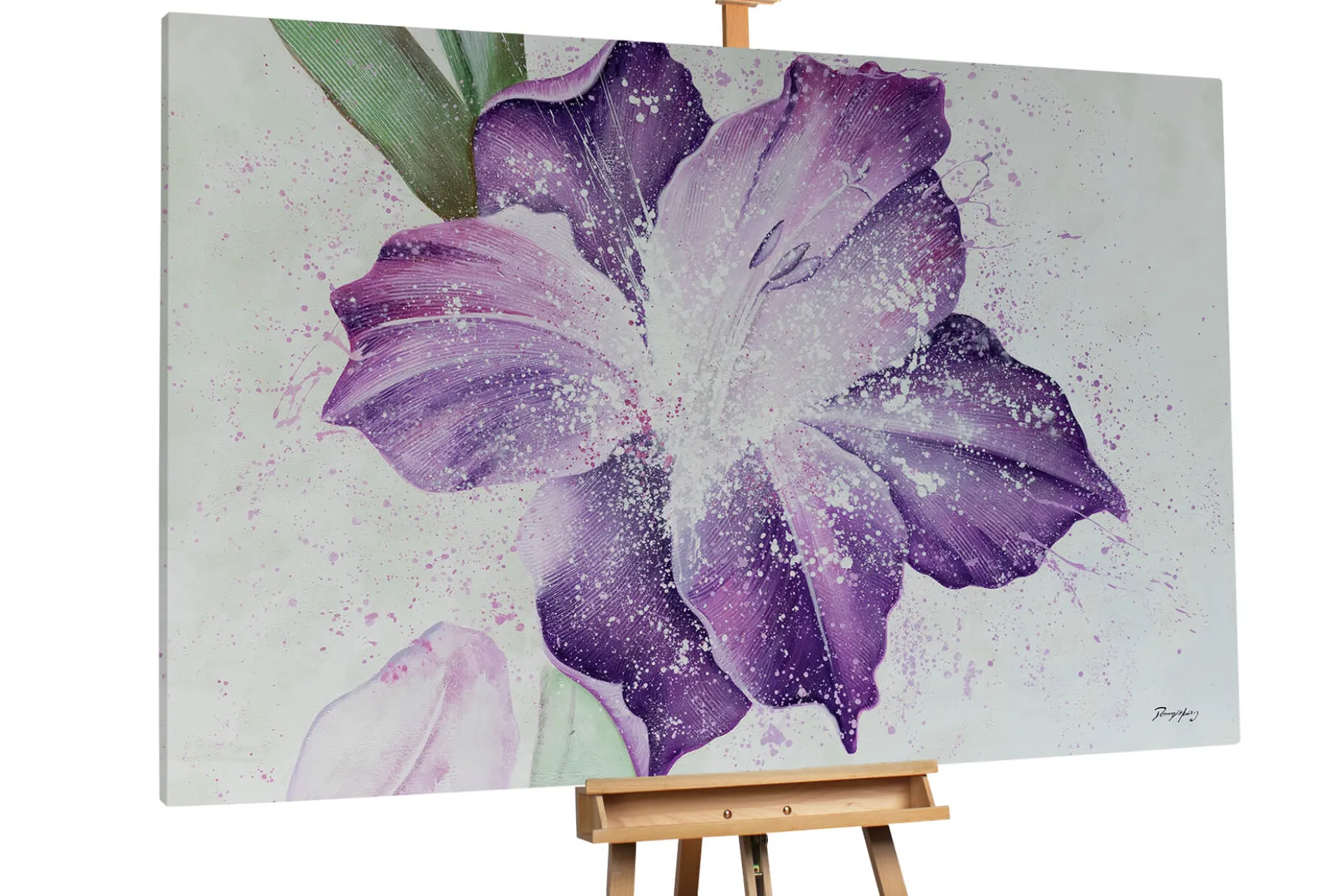 XXL Öl Gemälde 'Purple Finery' | Handgemaltes Unikat