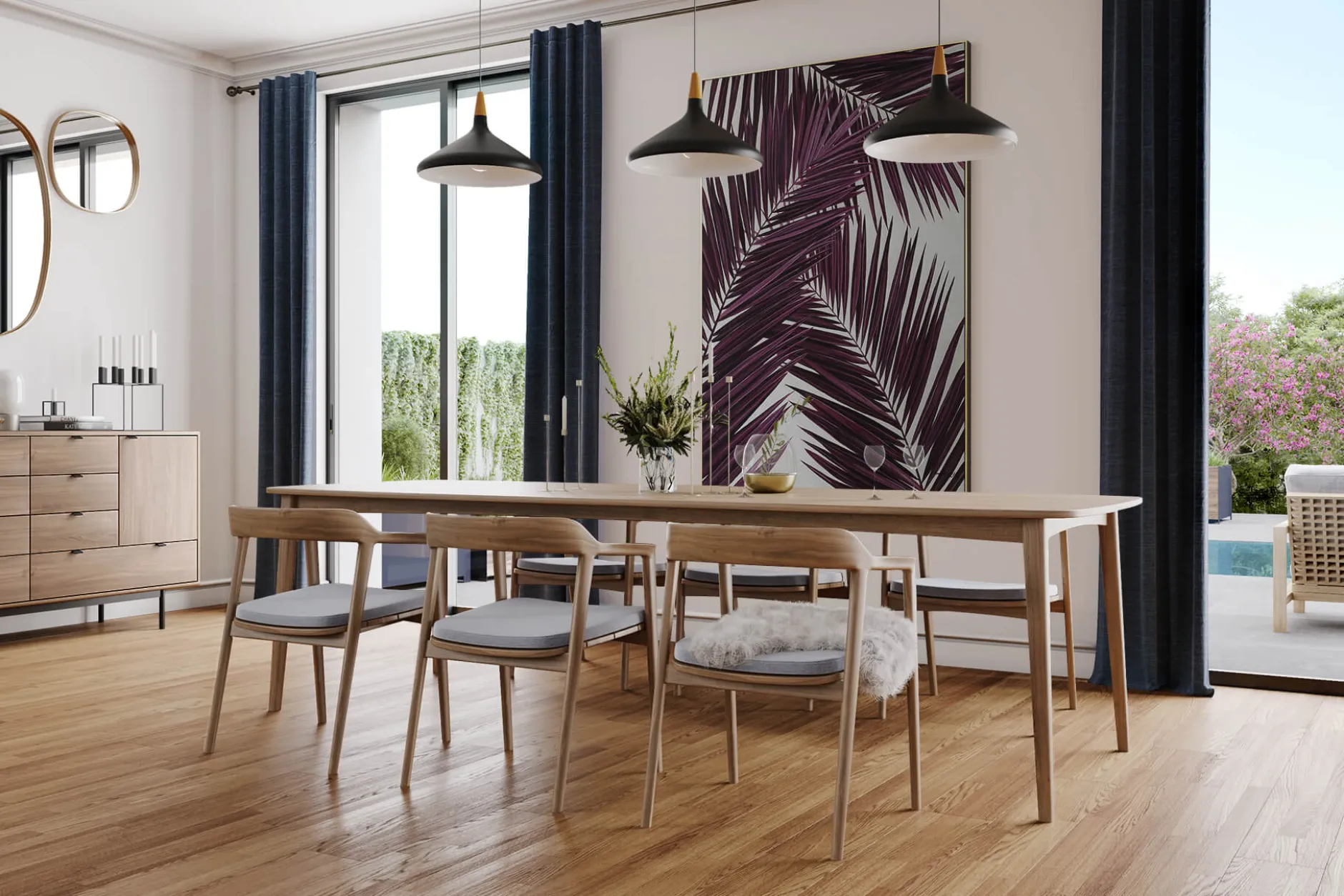 XXL Öl Gemälde 'Purple Jungle Dreams' | Handgemaltes Unikat