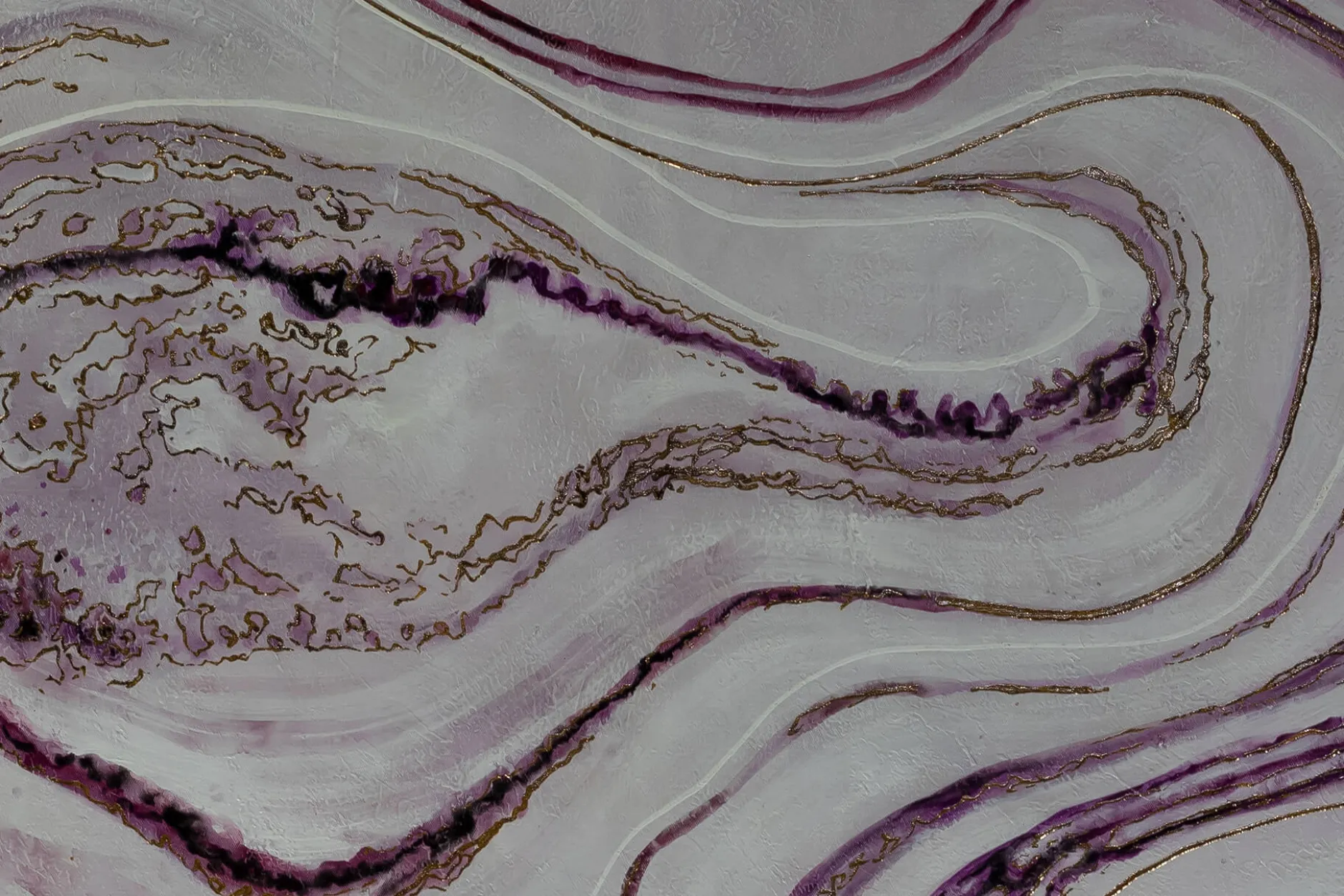 XXL Öl Gemälde 'Purple Magic' | Handgemaltes Unikat