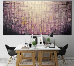 XXL Öl Gemälde 'Purple Panels' | Handgemaltes Unikat