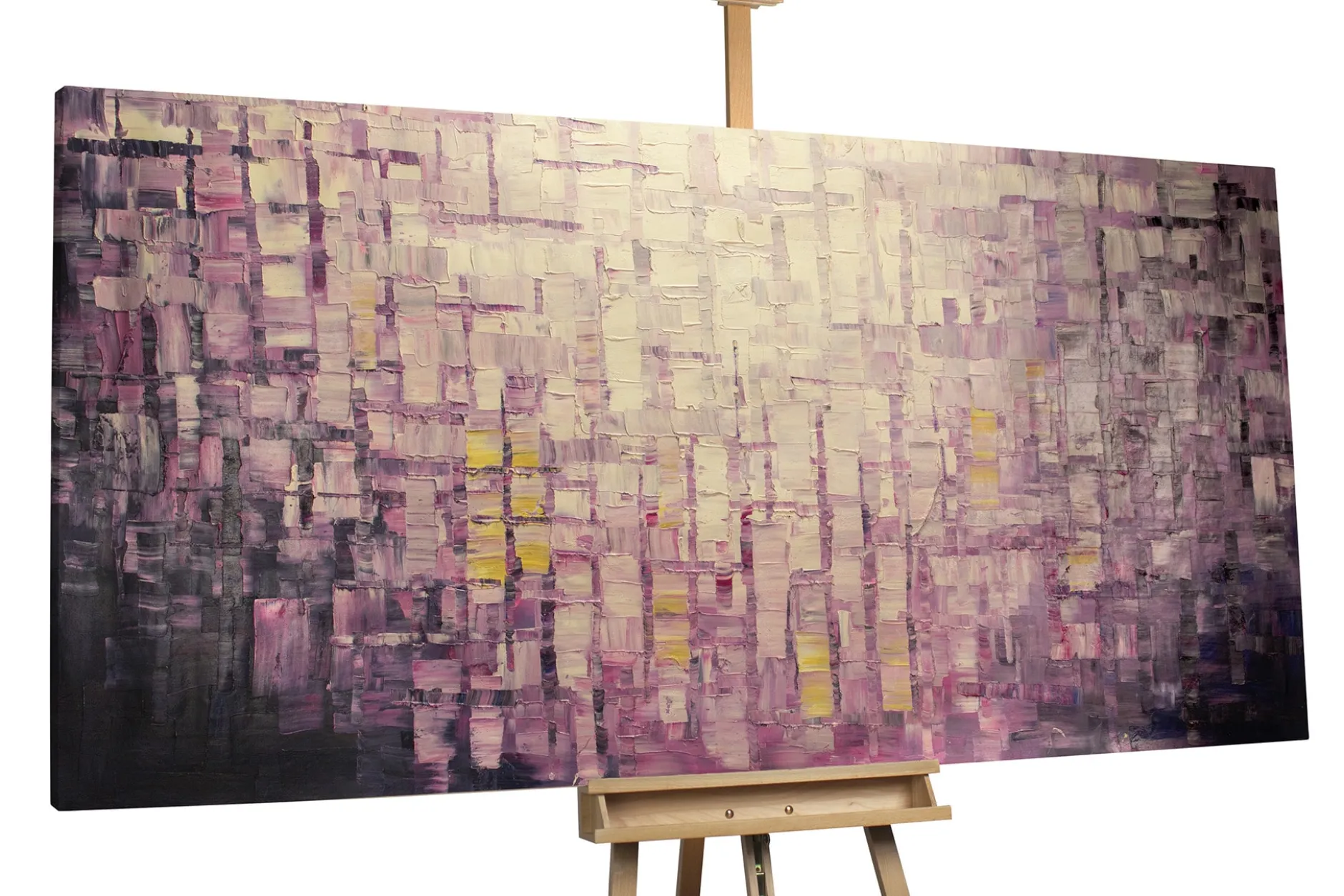 XXL Öl Gemälde 'Purple Panels' | Handgemaltes Unikat