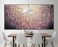 XXL Öl Gemälde 'Purple Panels' | Handgemaltes Unikat
