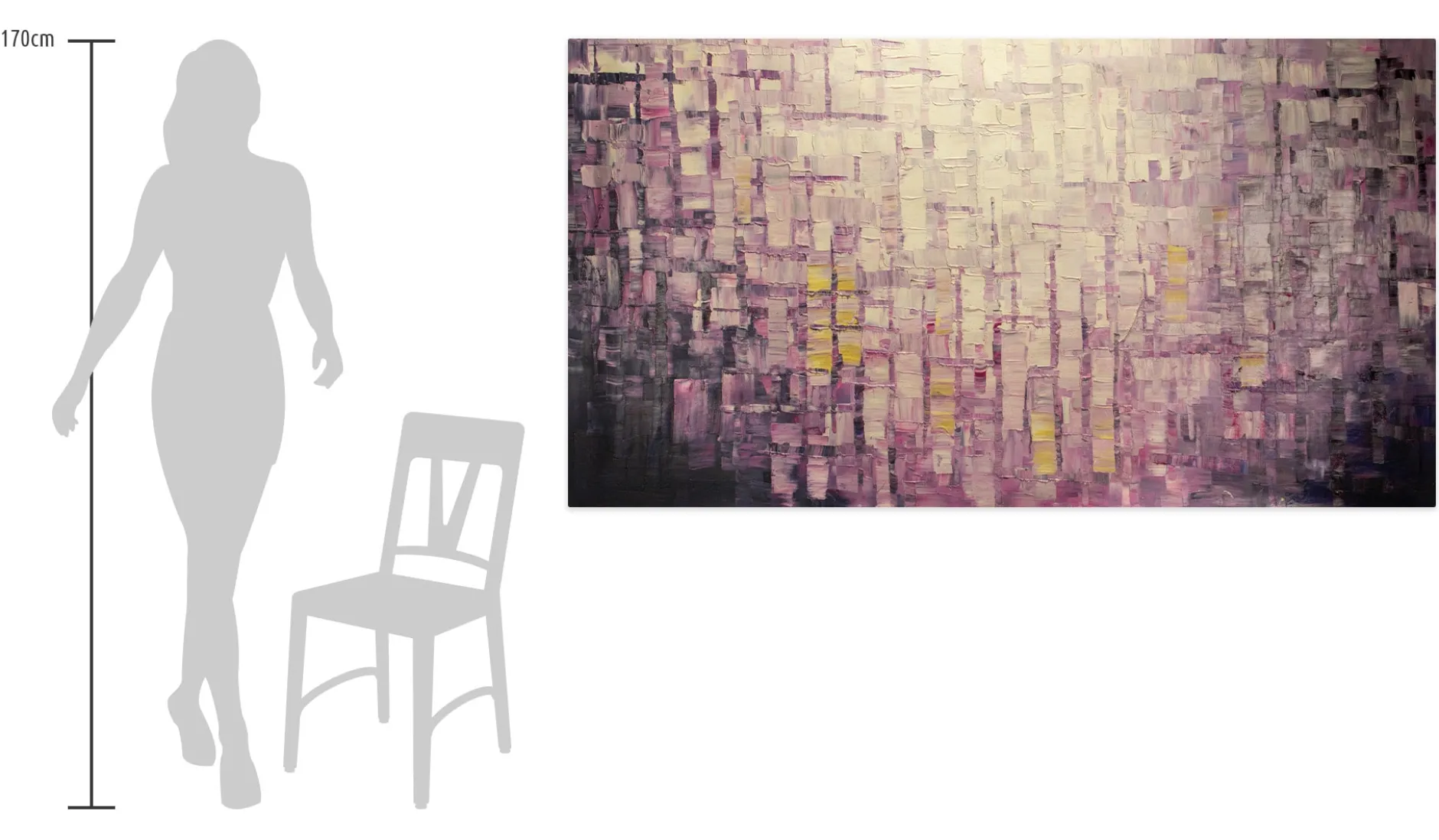 XXL Öl Gemälde 'Purple Panels' | Handgemaltes Unikat