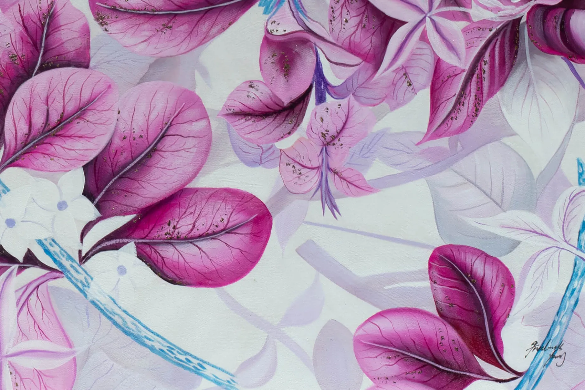 XXL Öl Gemälde 'Purple Poesy' | Handgemaltes Unikat