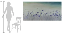XXL Öl Gemälde 'Purple Poppy Field' | Handgemaltes Unikat