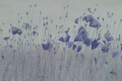 XXL Öl Gemälde 'Purple Poppy Field' | Handgemaltes Unikat