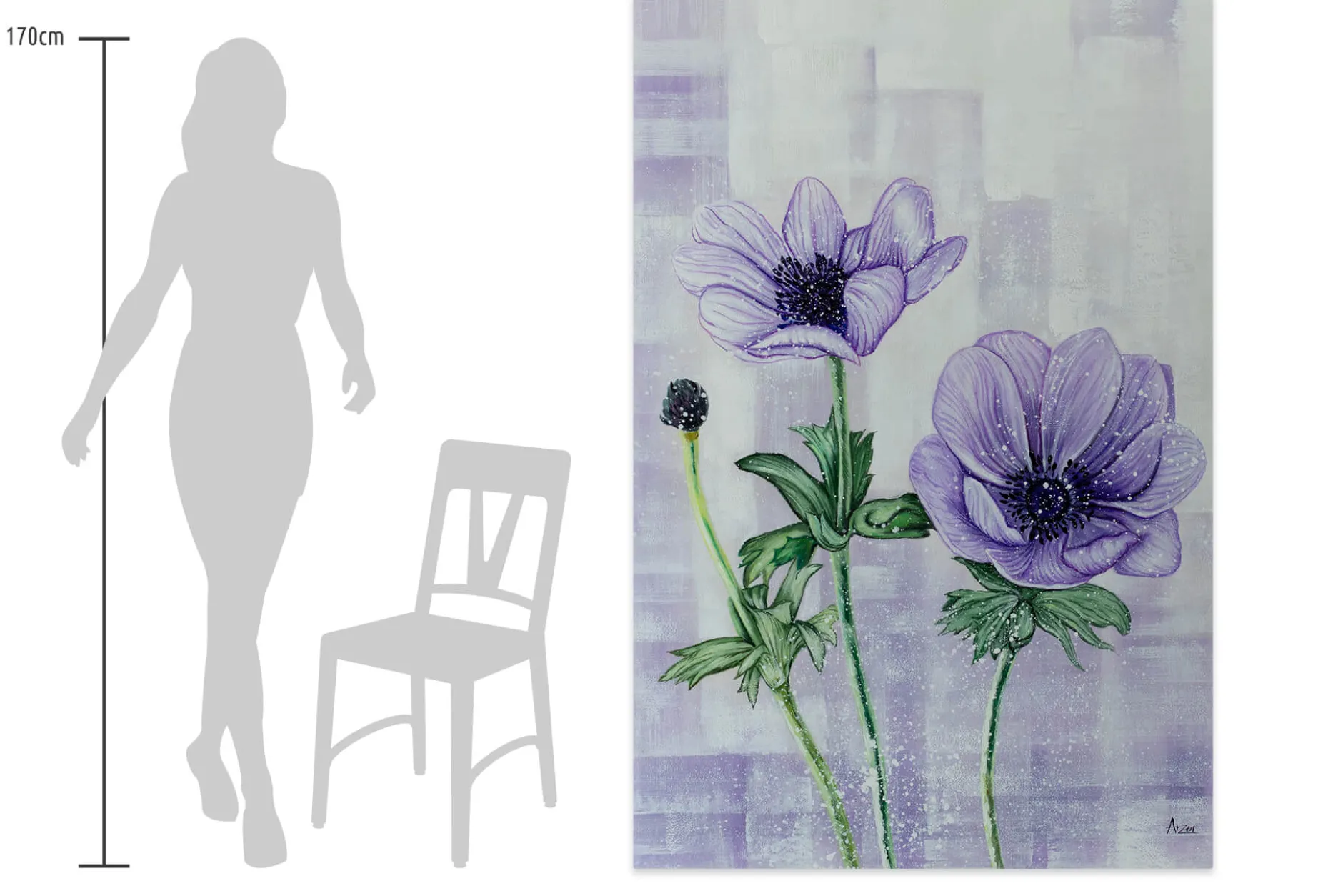 XXL Öl Gemälde 'Purple Velvet' | Handgemaltes Unikat