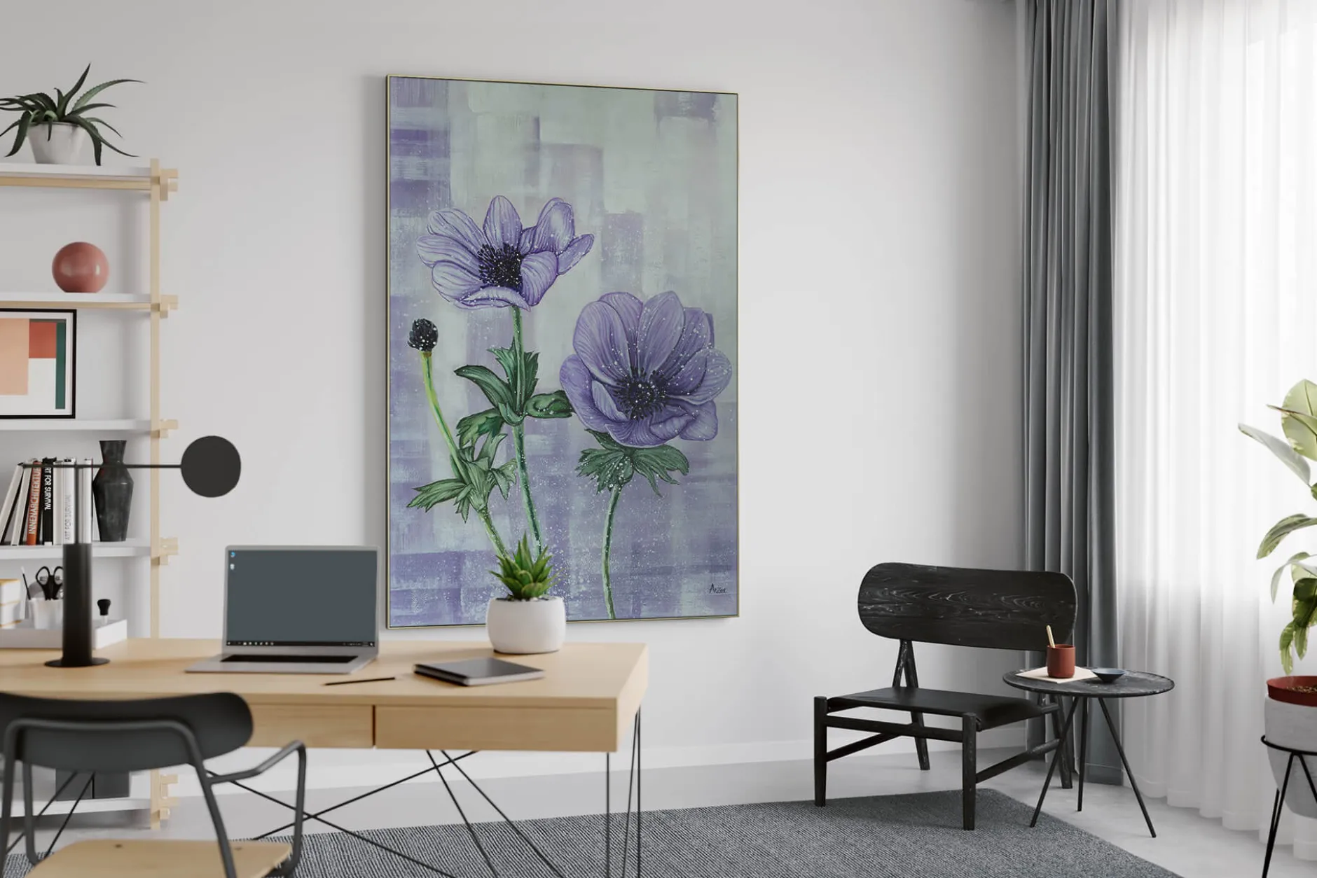 XXL Öl Gemälde 'Purple Velvet' | Handgemaltes Unikat