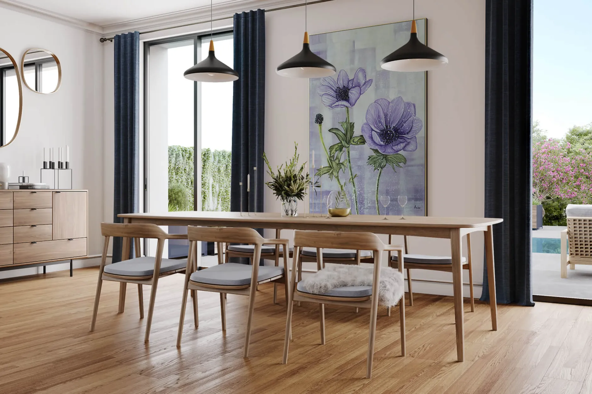 XXL Öl Gemälde 'Purple Velvet' | Handgemaltes Unikat