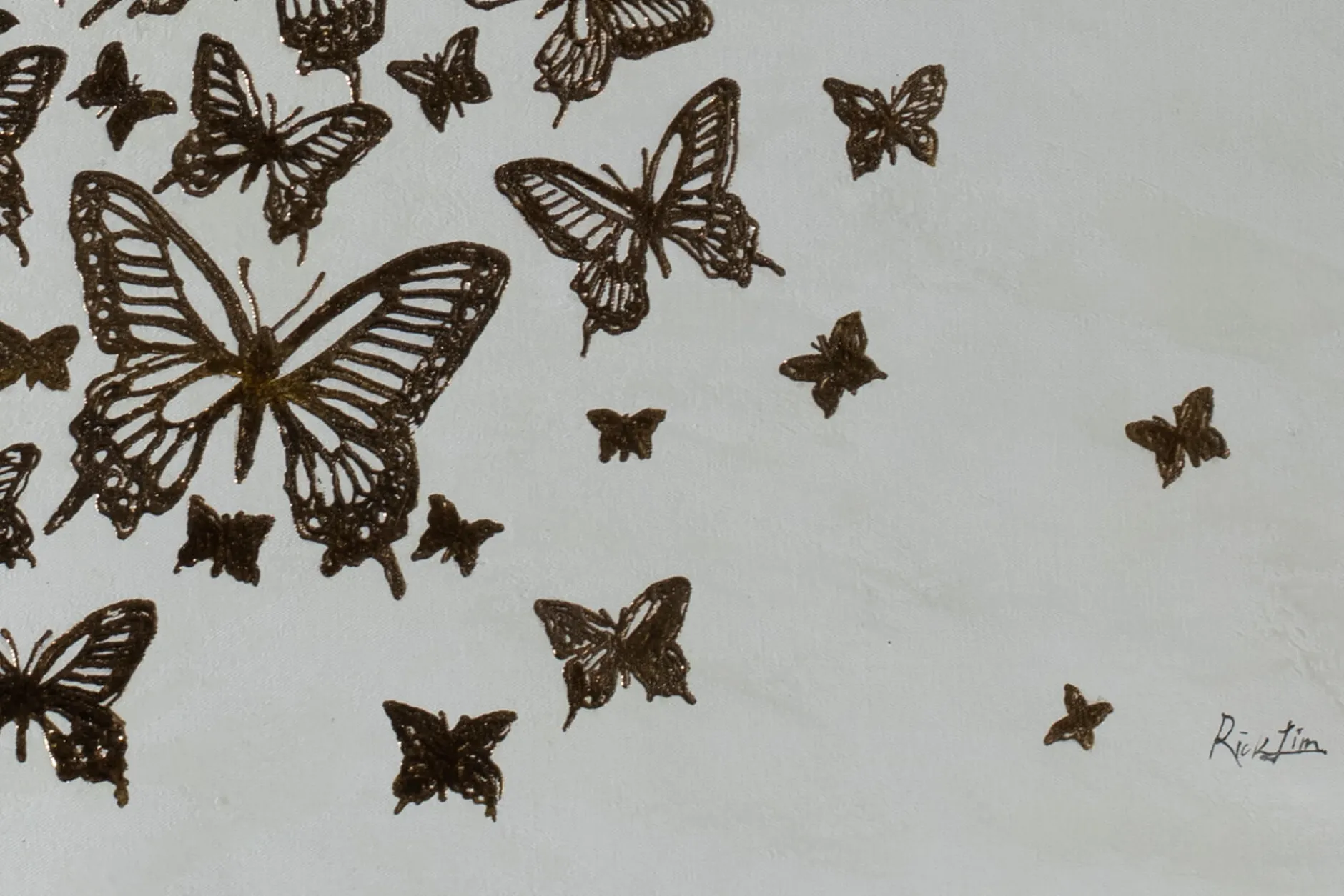 XXL Öl Gemälde 'Queen of Butterflies' | Handgemaltes Unikat