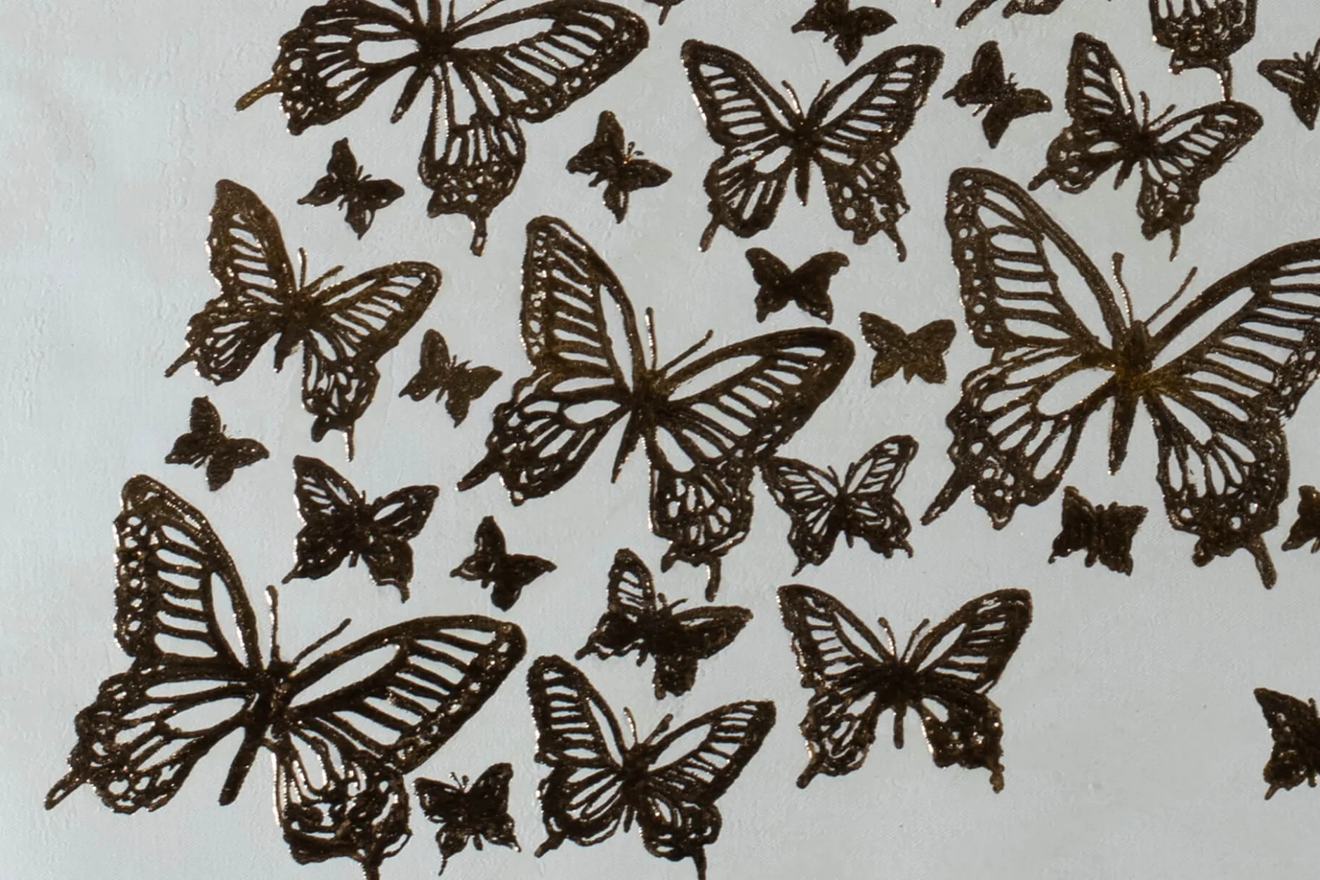 XXL Öl Gemälde 'Queen of Butterflies' | Handgemaltes Unikat