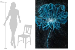 XXL Öl Gemälde 'Radiating Blue' | Handgemaltes Unikat