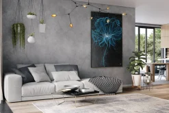 XXL Öl Gemälde 'Radiating Blue' | Handgemaltes Unikat