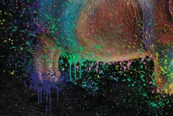 XXL Öl Gemälde 'Rainbow Hippo' | Handgemaltes Unikat