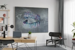 XXL Öl Gemälde 'Rainbow Teeth' | Handgemaltes Unikat