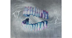 XXL Öl Gemälde 'Rainbow Teeth' | Handgemaltes Unikat