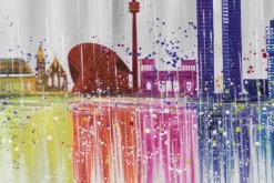 XXL Öl Gemälde 'Raining Rainbows' | Handgemaltes Unikat
