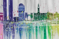 XXL Öl Gemälde 'Raining Rainbows' | Handgemaltes Unikat