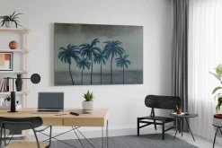 XXL Öl Gemälde 'Rainy Beach Day' | Handgemaltes Unikat