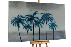 XXL Öl Gemälde 'Rainy Beach Day' | Handgemaltes Unikat