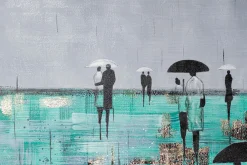 XXL Öl Gemälde 'Rainy Walk' | Handgemaltes Unikat